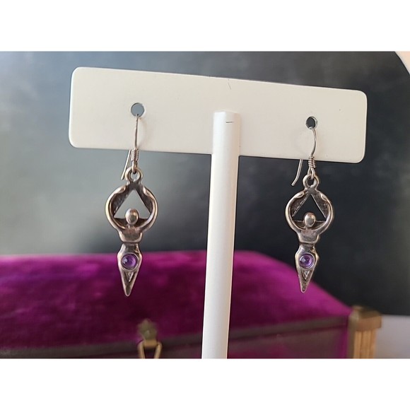 Vintage 925 Figural Amethyst Jewelry Set - Picture 8 of 10